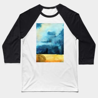 Watercolor landscape sky clouds Baseball T-Shirt